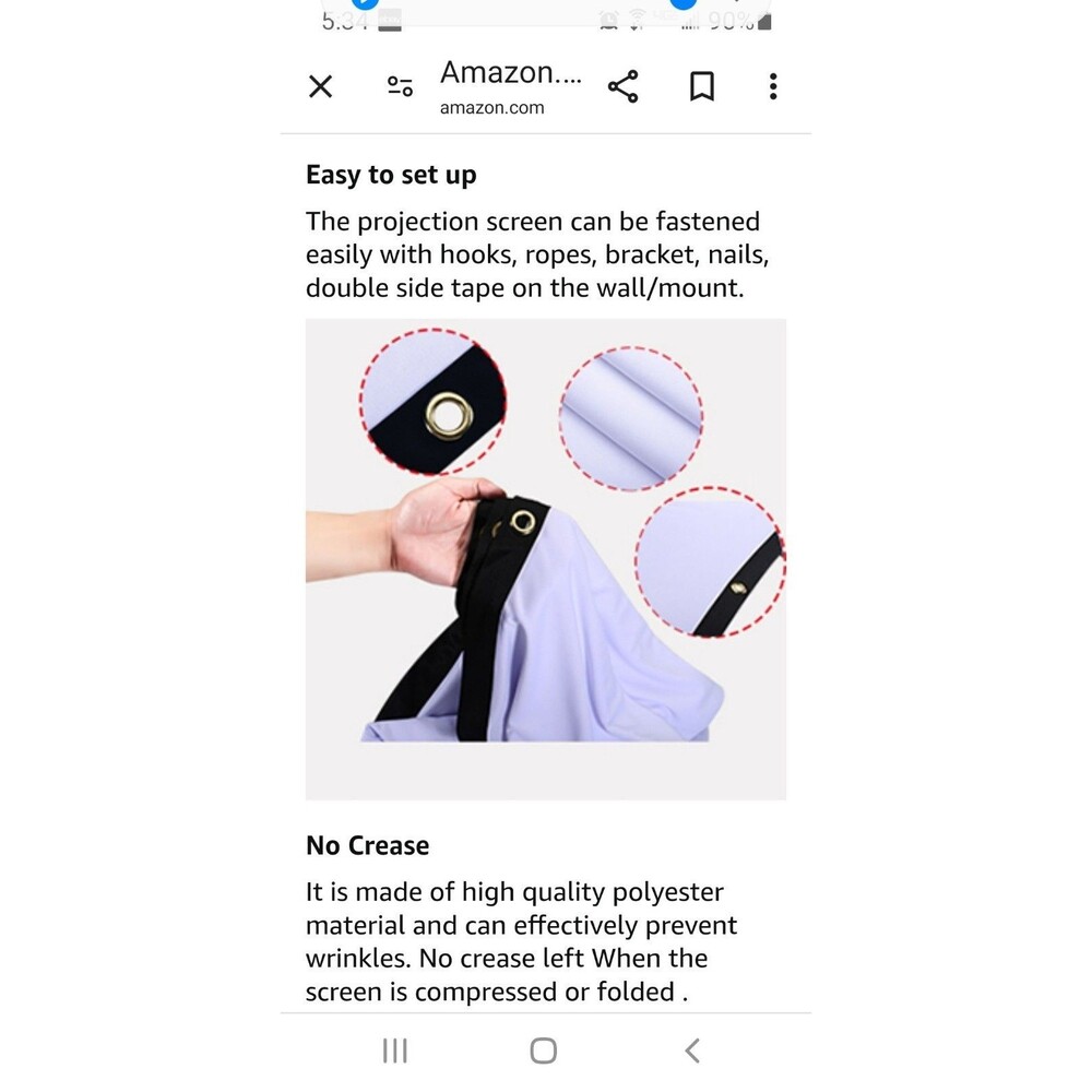 Simple Projection Screen Size  120 Inch Proportion  16:9 - Picture 3 of 4